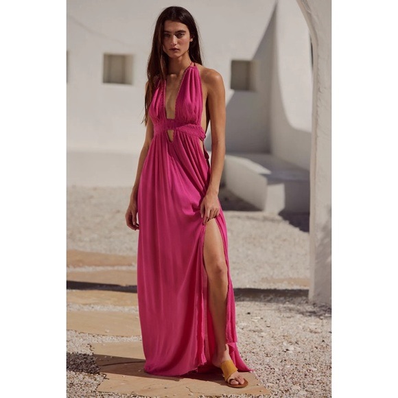 Free People Dresses & Skirts - 💖6 HOURS ONLY PRICE💖NWT Free People Look Into the Sun Maxi Dress, Magentiful, XS